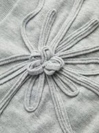 Flower Applique Cap Sleeve Knit Top