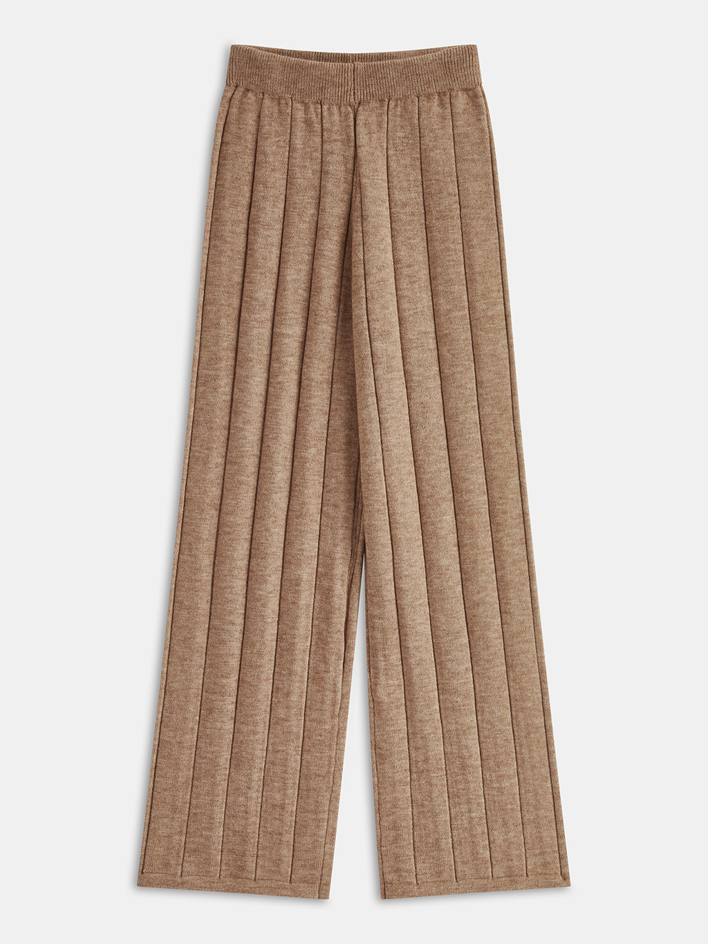 Soft Wide Rib Exposed Seam Jumper And Wide Leg Co-ord