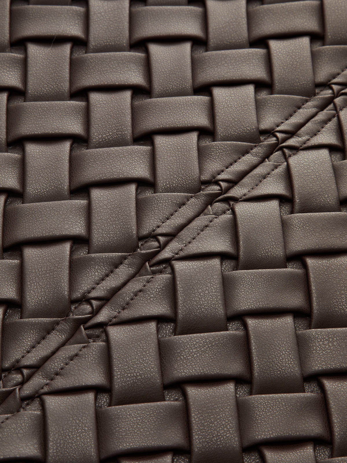 Faux Leather Woven Mini Skirt