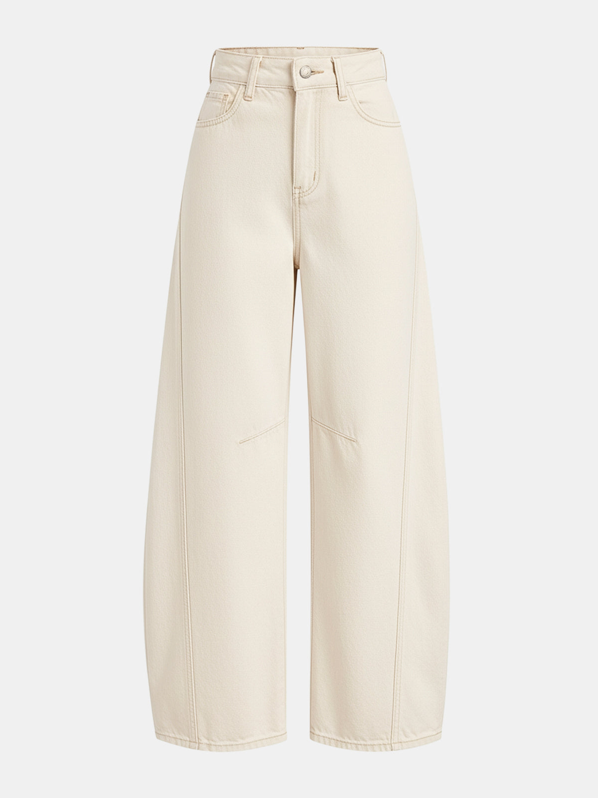 Denim Curved-Leg Jeans