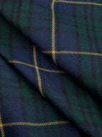 Pleated Plaid Buckle Maxi Skirt