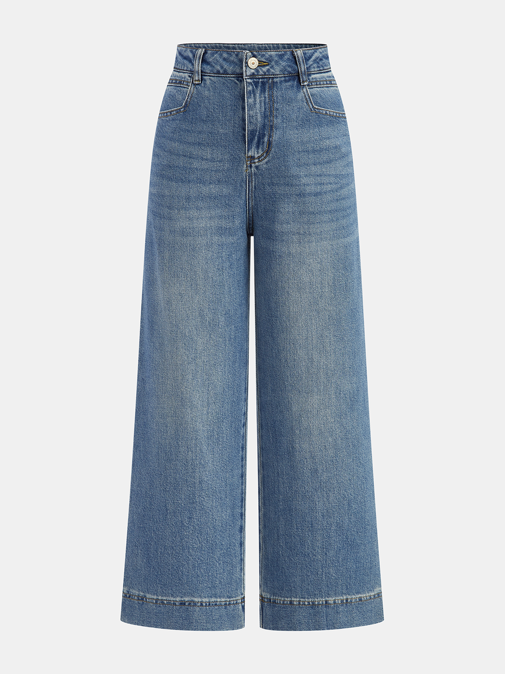 High-Waisted Wide-Leg Jeans