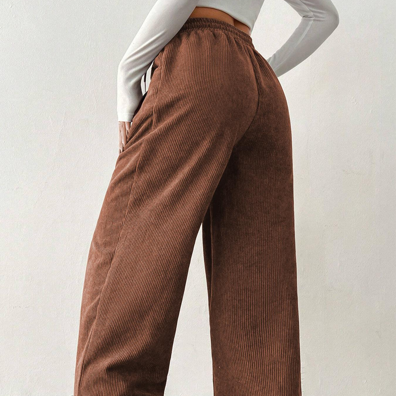 casual Loose Fit Corduroy Trousers