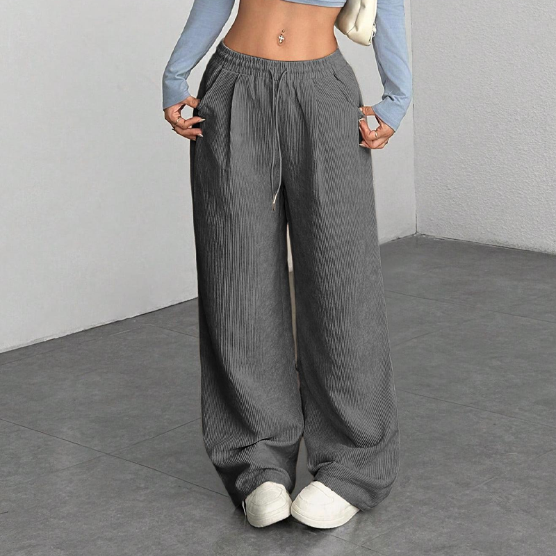 casual Loose Fit Corduroy Trousers